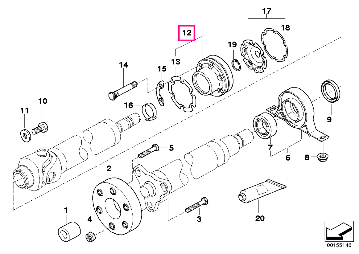 26117585922 Articulație constant-viteză LK=86MM (Z=32) - BMW