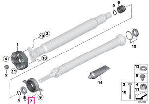 26127572932 Suport central aluminiu - BMW