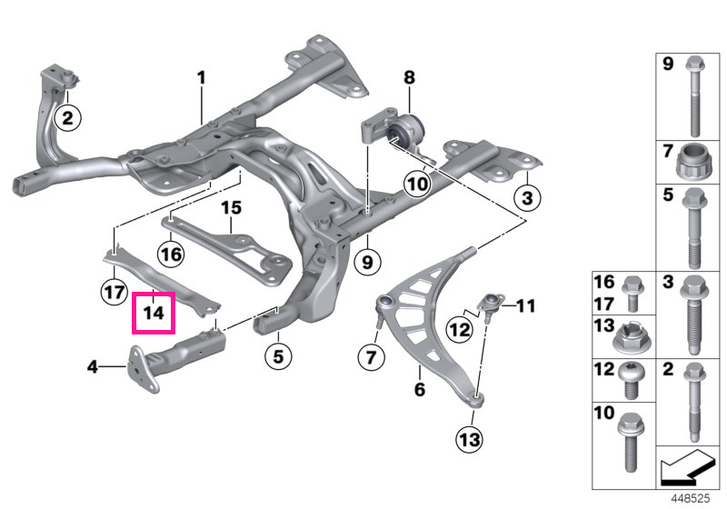 31109807165 Strut, front - BMW - Mini
