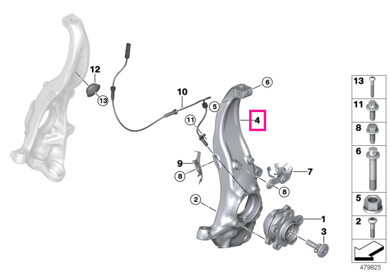 31206884385 Carrier, left - BMW