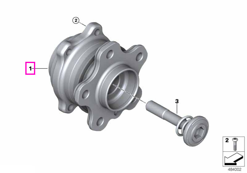 31206890070 Ansamblu butuc roata cu rulment integrat - BMW Seria 4 G26, Seria 6 G32, Seria 7 G70, iX3 G08, X3 G45 G48, X