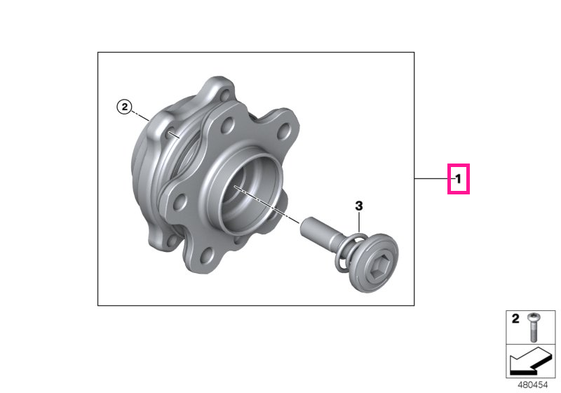 31206895673 Wheel hub with bearing - BMW