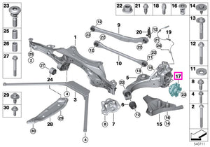 31208882498 Butuc roata spate cu rulment integrat - BMW Seria 1 F70, Seria 2 F74 F78 U06, X1 U11 U12, X2 U10 - Mini Coun
