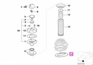 31331094795 Tampon inferior arc, punte fata - BMW Seria 7 E38, Z8 E52