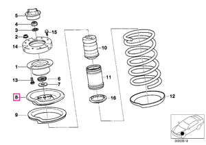 31331128524 Placă arc superior - BMW