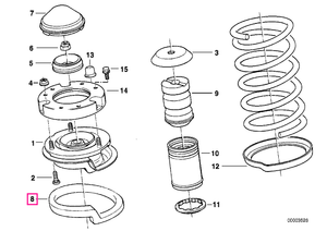 31331134036 Tampon arc superior 3MM - BMW