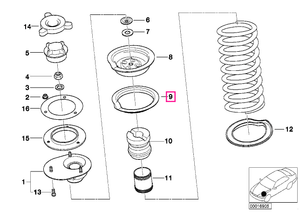 31332227901 Perna arc superior, 9MM - BMW