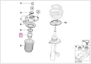 31336756663 Resort suplimentar față L=54MM - BMW - Mini