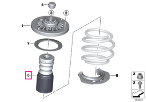 31336787104 Tampon cauciuc protectie, suspensie, punte fata - BMW X3 F25, X4 F26