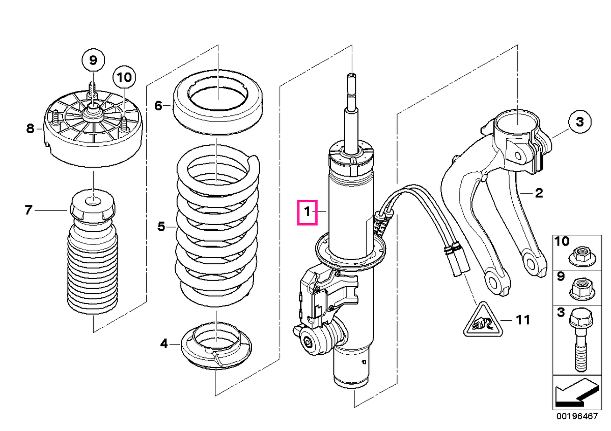 31336792970 Arc suspensie față - BMW