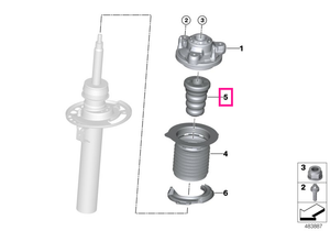 31336871808 Tampon cauciuc protectie, suspensie, punte fata - BMW X3 G01, X4 G02