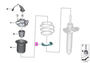 31336871813 Suport inferior arc suspensie, punte fata - BMW Seria 2 G42 G87 M2, Seria 3 G20 G21 G28 G80 G81 M3, Seria 4 