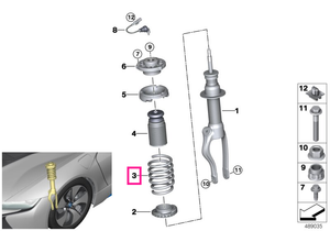31336880577 Arc suspensie față - BMW
