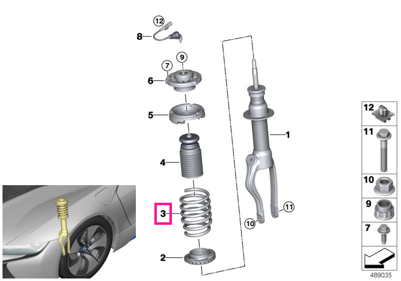 31336880577 Arc suspensie față - BMW