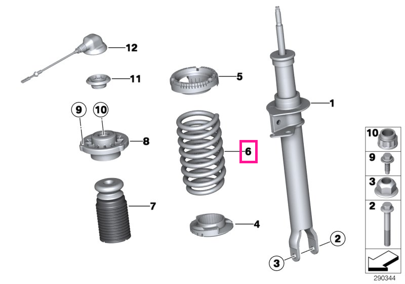 31337850122 Arc spiral față - BMW