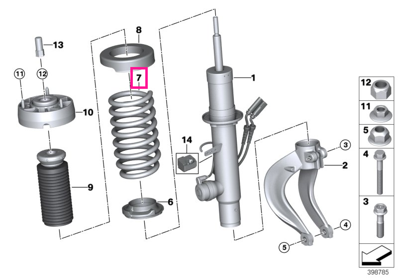 31337850220 Arc spiral față - BMW