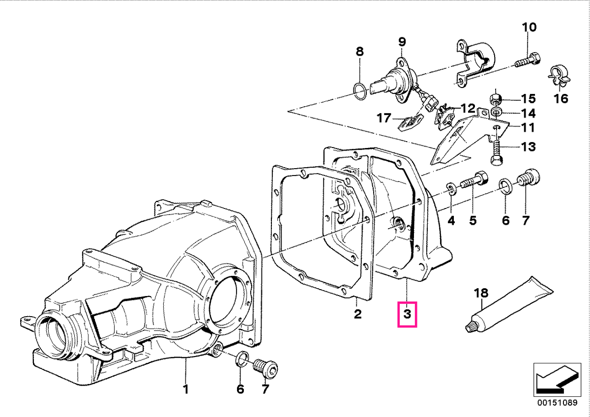 33101211707 Capac transmisie - BMW