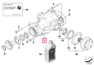 33107547615 Diferențial schimb I=3,08 - BMW