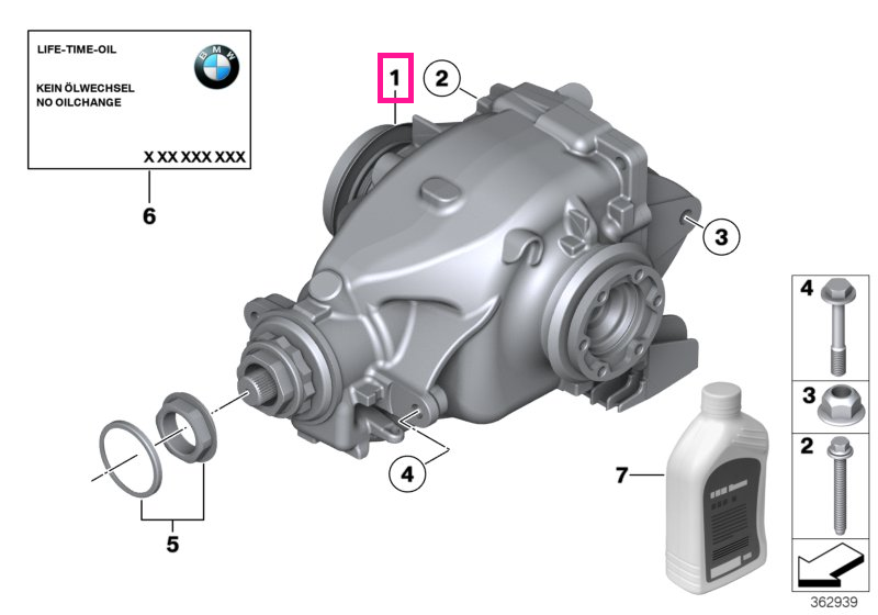 33107572527 Transmisie finală schimb I=4,27 - BMW