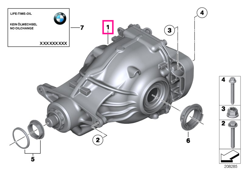 33107584448 Rear-axle-drive I=3,08 - BMW