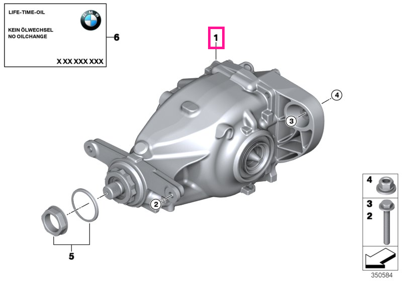 33107636996 Rear-axle-drive I=3,15 - BMW