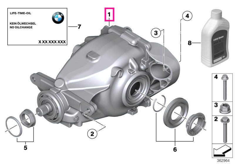 33108485723 Rear-axle-drive I=2,81 - BMW