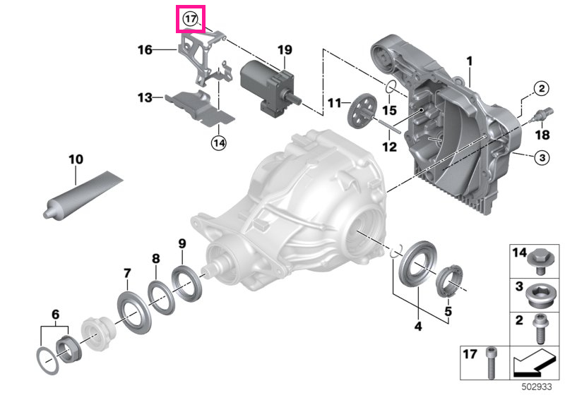 33108687541 Șurub cap scufundat M6X37 - BMW