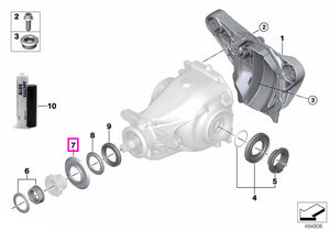 33127518511 Placa antipraf flansa diferential spate, mare - BMW Seria 1, Seria 2, Seria 3, Seria 4, Seria 5, Seria 6, Se