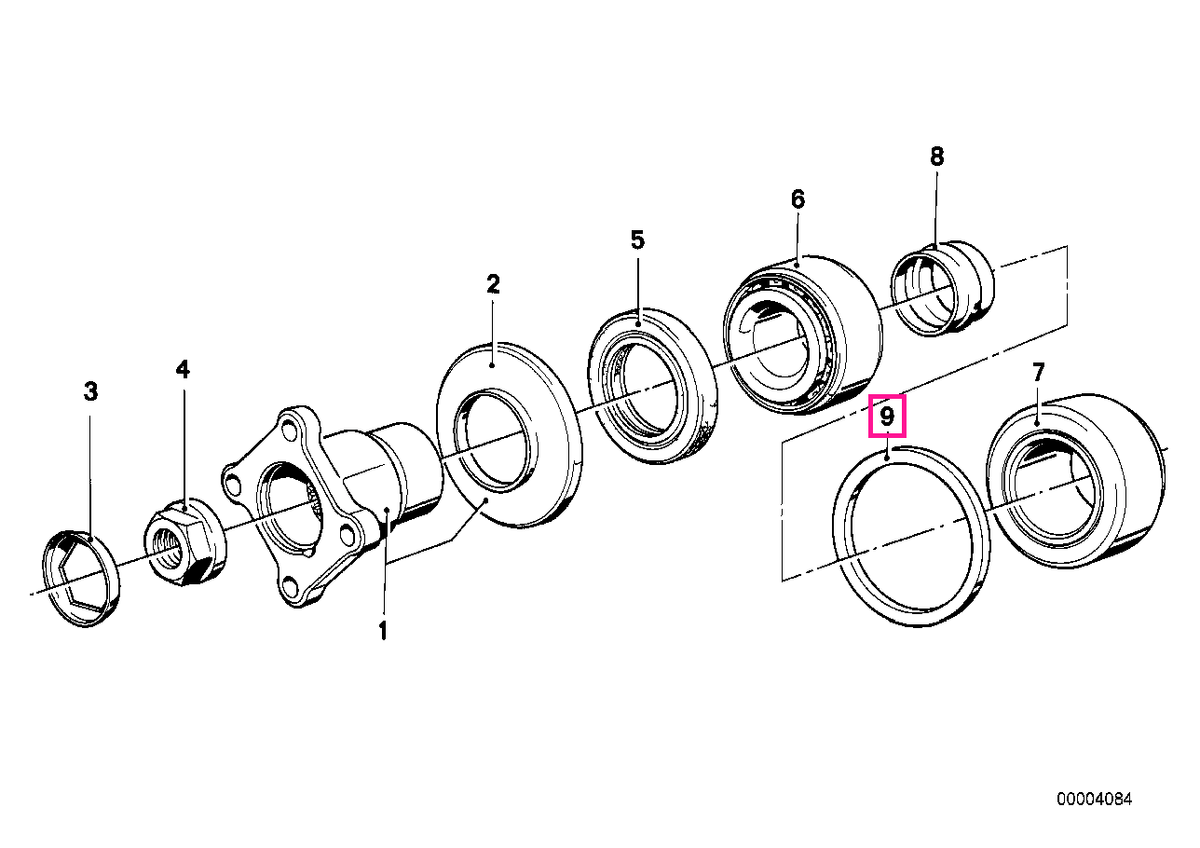 33129065174 Set inele distanţare 3,505MM-3,685MM - BMW