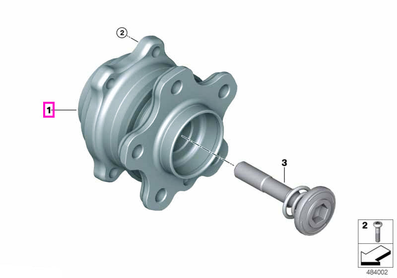 33406899301 Ansamblu rulment roata - BMW Seria 7 G70, iX I20, X5 G05, X7 G07