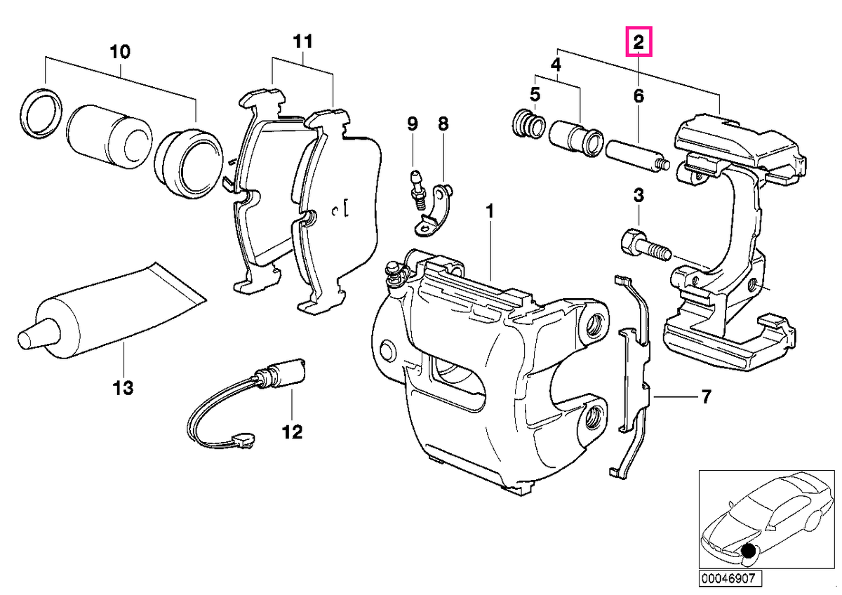 34106765880 Suport etrier frână - BMW