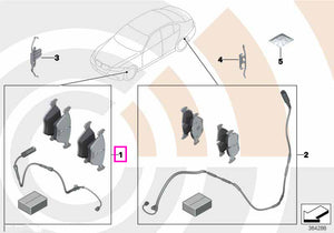 34108870743 Set placute frana si senzor uzura placute, punte fata, Value Parts - BMW Seria 2 F45 F46, X1 F48 - Mini Club