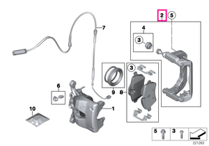 34119809290 Calliper carrier right - BMW - Mini