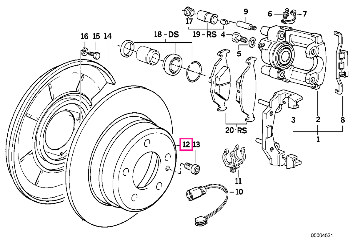 34210017514 Disc frână 282X10 - BMW