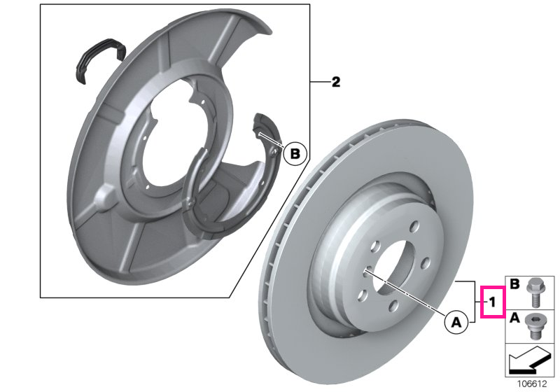 34210148586 Set discuri frână ventilate - BMW