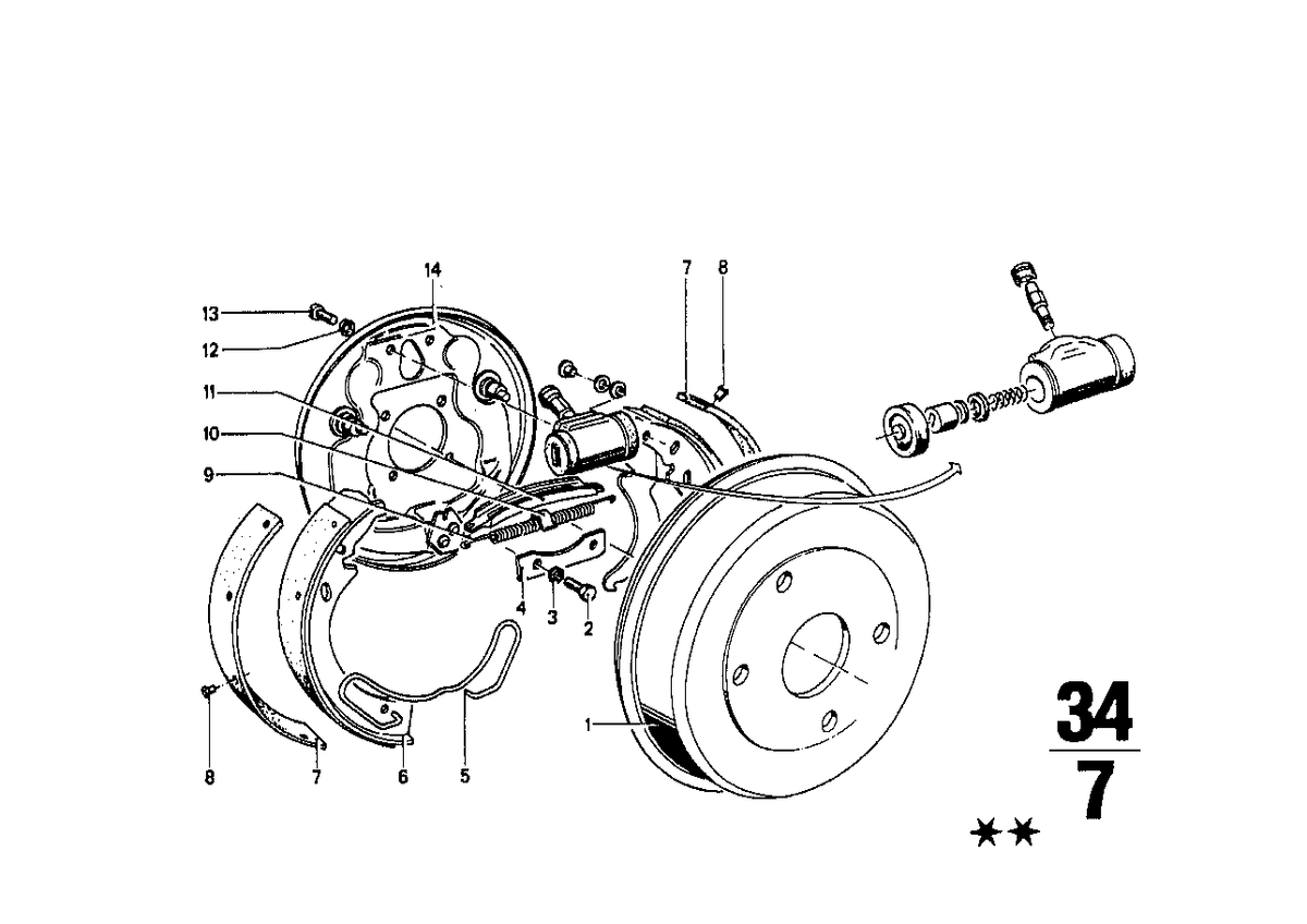 34211101741 Tambur frână D=230MM - BMW