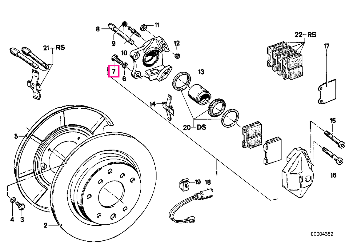 34211104997 Șurub hexagonal M10X24 10.9 - BMW