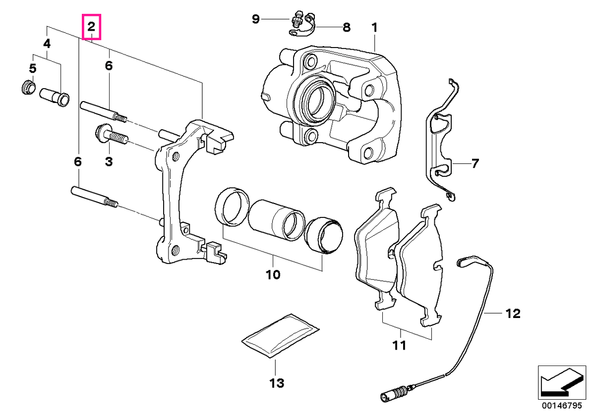 34216766074 Suport etrier - BMW
