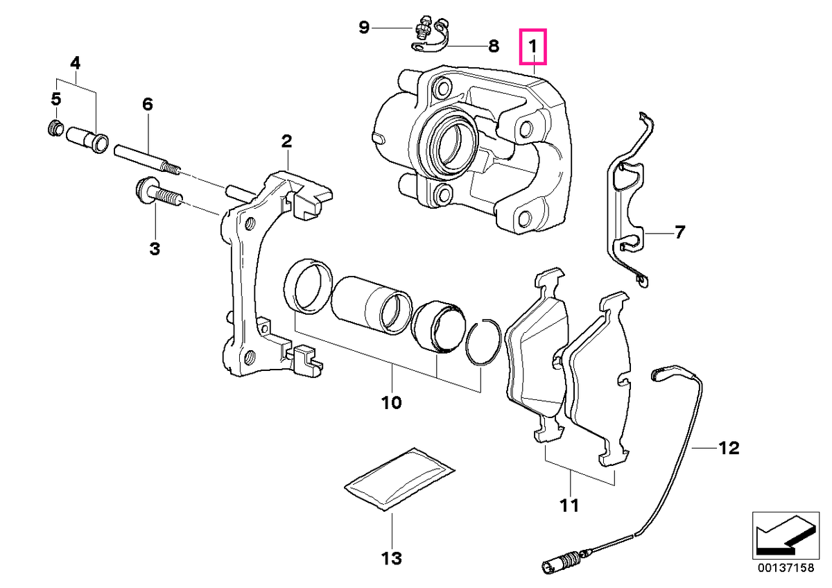 34216768693 Corp etrier stânga - BMW