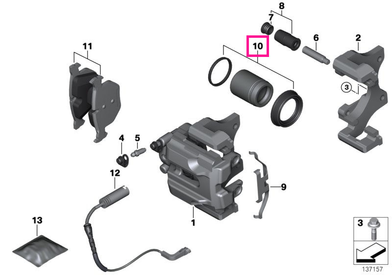 34216769103 Set reparație etrier frână - BMW