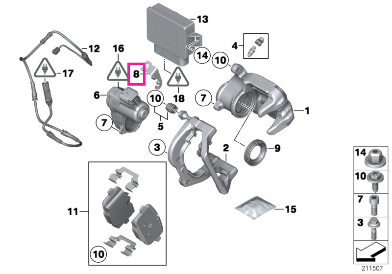 34216793044 Suport cablu dreapta - BMW