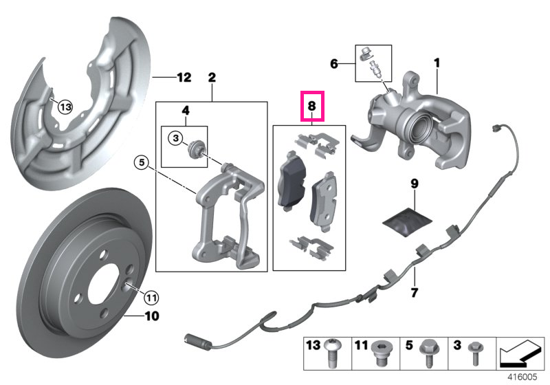 34216794059 Kit reparație garnituri frână fără azbest - BMW - Mini