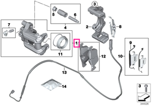 34216850852 Carcasă etrier dreapta - BMW