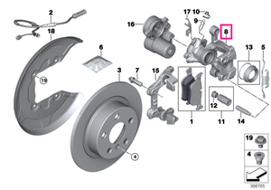 34216860397 Carcasă etrier stânga - BMW