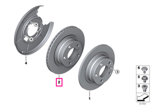 34216864044 Disc frână ventilat 294X19 - BMW