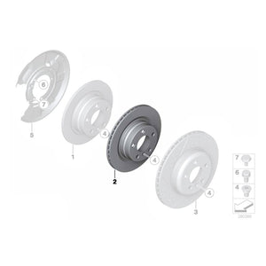 34216864900 Disc frana ventilat, punte spate (300x20) - BMW Seria 3 F30 F31 F34 F35, Seria 4 F32 F33 F36
