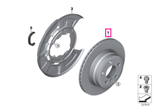34216868940 Disc frana ventilat, punte spate, 320x20mm - BMW X5 E70 F15, X6 E71 F16