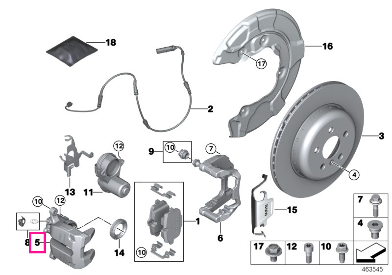 34216870576 Carcasă etrier dreapta - BMW