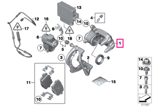 34217845816 Carcasă etrier dreapta - BMW