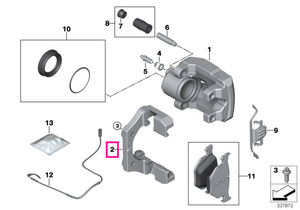 34217847226 Calliper carrier DUNKELBLAU - BMW